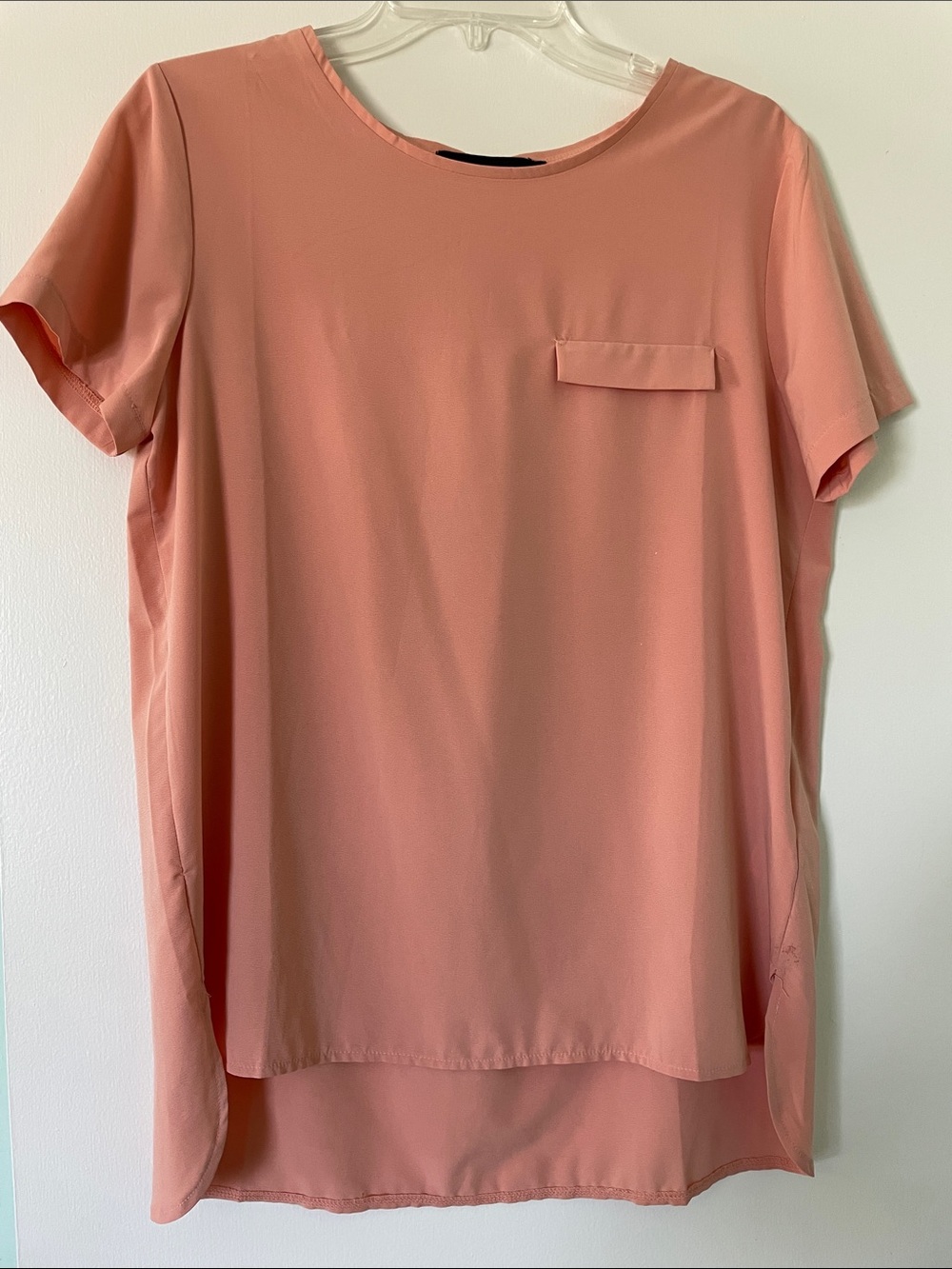 Relaxed Short-Sleeve Top in Dusty Coral